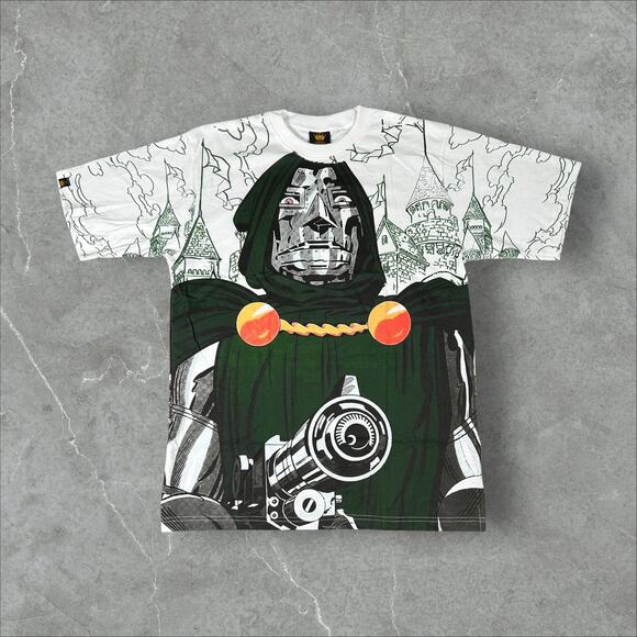 Dr Doom Fantastic Four Marvel Comics AOP RARE Size XL All Over Print T-Shirt - Picture 1 of 7